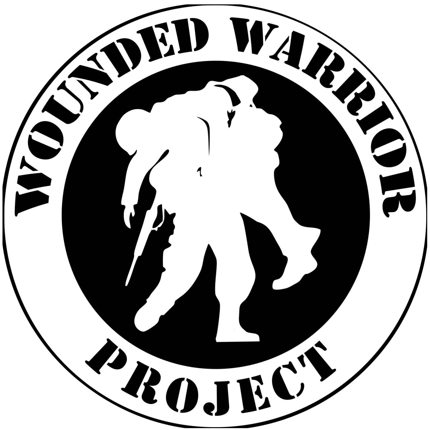 Aufkleber US5036dig Wounded Warrior Project Round White 127mmX127mm